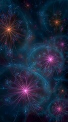 Abstract Colorful Cosmic Explosion In Space
