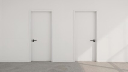 White doors contrasted with a radiant wall in fresh interior design