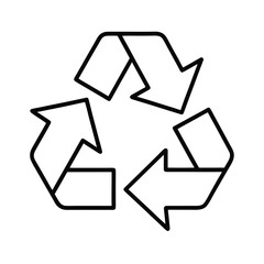Reduce Reuse Recycle Symbol Outline Minimal Vector Illustration