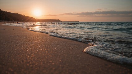 Damp coastline during dusk