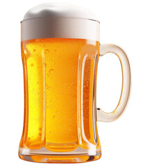 mug of beer, glass of beer on isolated background.