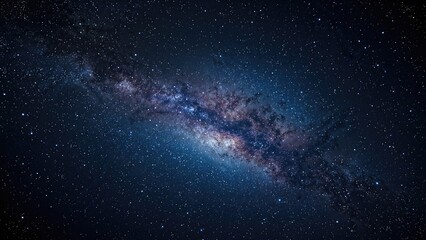 Fototapeta premium Expansive starry sky illuminated by brilliant colors and dark blue