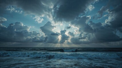 Ocean scene in stormy weather