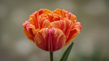 Bright and Colorful Parrot Tulip Blooms