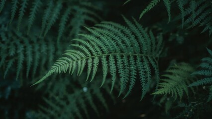 Radiant green fern leaf clusters