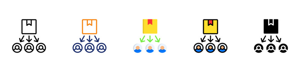 Distribution Icon Multi Style 