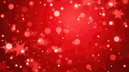 Christmas-inspired radiant red background featuring light patterns, stars, and rays.