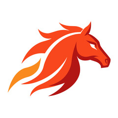 Speedy Horse Logo with Flame-Styled Mane and Dynamic Layout