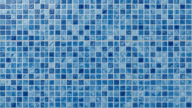 Ceramic tiles with blue light effect featuring geometric checkerboard patterns for bathroom and kitchen walls and floors