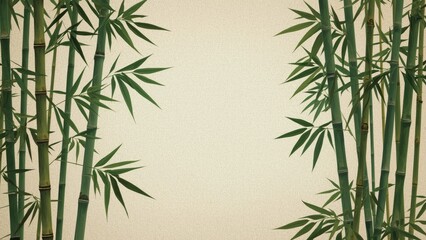 Fototapeta premium Floral bamboo tree texture with leaf pattern for nature-themed decoration