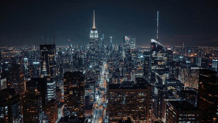 Vintage pixel graphics showcasing a futuristic urban environment at night