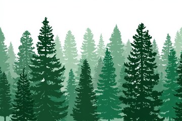 Pixelated Forest Background With Shades Of Green