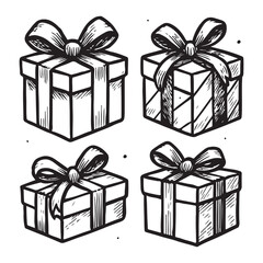 Charming Gift Boxes with Elegant Ribbon Accents