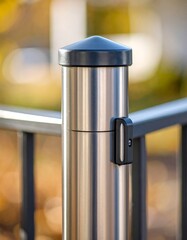 Metal fence post detail