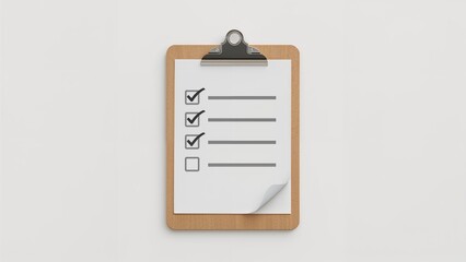 Three-dimensional task planner with bubble visuals for efficient project handling, rapid progress tracking, assignment and exam checklist symbol, rendered in 3D and 2D styles