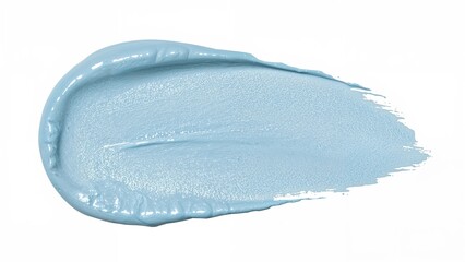 Fototapeta premium Blue cosmetic cream or face mask smear on white background