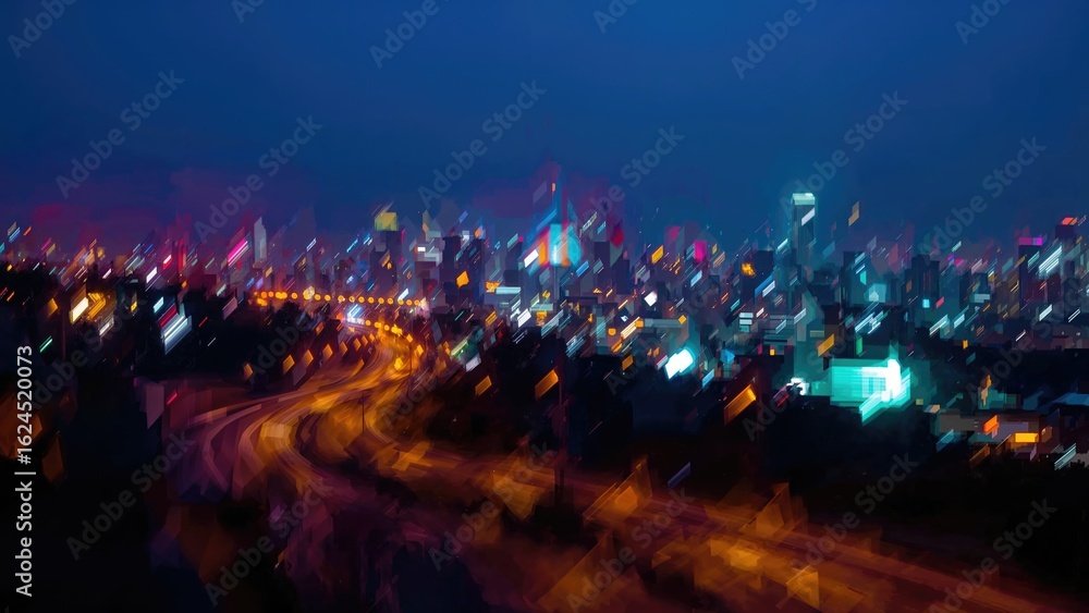 Canvas Prints hazy brightness after dark