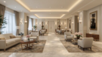 Elegant interior with soft focus, abstract backdrop for website design