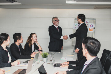 Businesspeople planning with his team  brainstorm meeting for the ultimate success of the company in the office room.