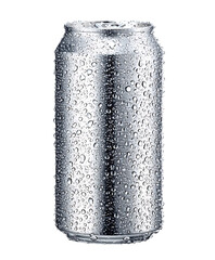 Icy cold can, refreshing drink.