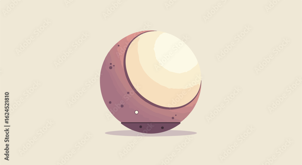 Poster minimal sphere on a light background, possibly an object from another world