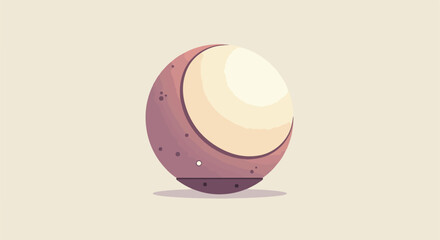 Minimal sphere on a light background, possibly an object from another world