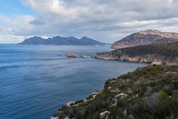View from the Cape Tourville Lookout - Coles Bay, Tasmania, Australia