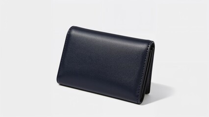 Fototapeta premium Women's Blue Leather Wallet: Combining Utility with Style