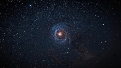 Fototapeta premium Deep blue celestial night adorned with stars