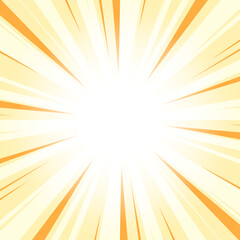 Obraz premium Yellow Orange Abstract Glowing Sunburst Background. Yellow Color Glow Effect Sunburst Background for Presentation, Banner, Poster, Flyer, Sales. Pop Art Poster for Summer and Spring Theme.
