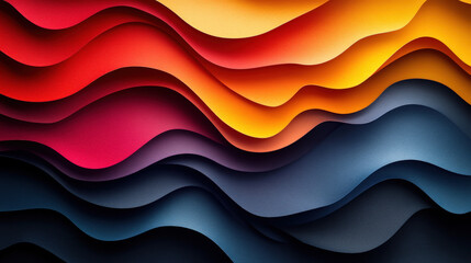 Abstract wavy colorful layers