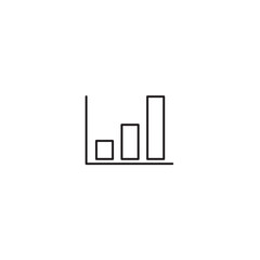 Obraz premium Vector art of bar chart showing an upward trend isolated on white background