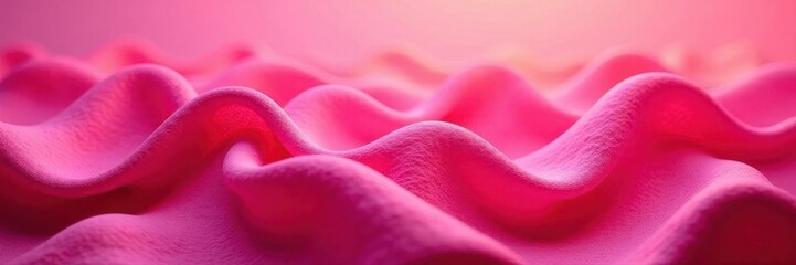 Abstract pink and red textile waves, flowing softly , surface, textile