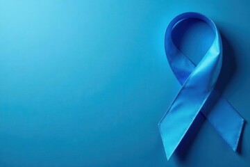 Blue ribbon on a textured blue background Subtle shadowing adds depth , abstract, banner
