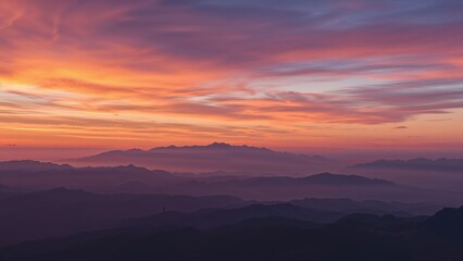 Fototapeta premium Breathtaking view of mountains in the distance
