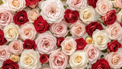 Fototapeta premium Vibrant rose texture showcasing seasonal flowers for romantic occasions