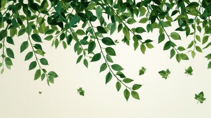 Lush verdant foliage backdrop with artistic floral texture in summer