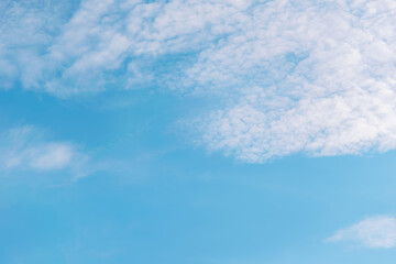 Sky cloudscape with blue sky and white clouds