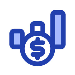 paid engagement blue icon