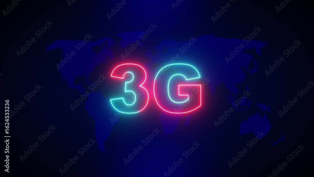Poster world futuristic 3g technology wireless data high-speed internet network concept motion graphic anim
