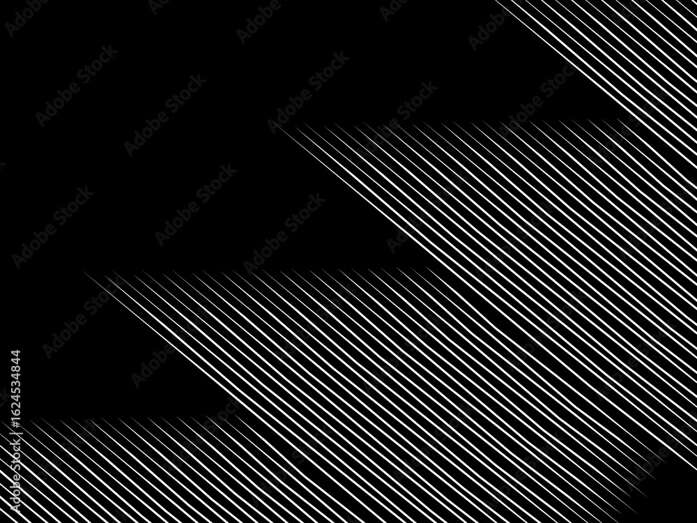 Poster black background with white abstract line pattern. modern abstract background.