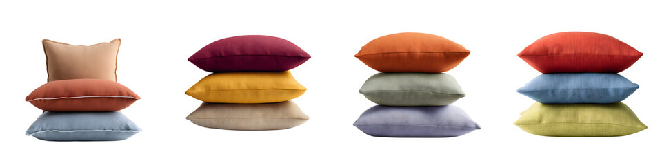 Stack of Colorful Pillows: Home Decor Arrangement