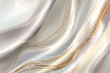 Obraz premium Elegant Flowing Fabric Texture In Cream Beige Tones