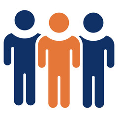 Teamwork solid color icon