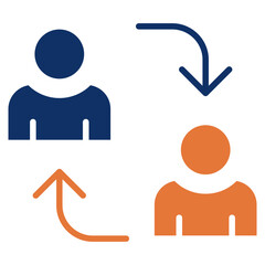 Exchange solid color icon
