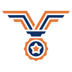 Achievement solid color icon