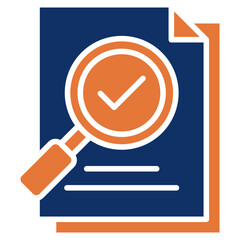 Approval solid color icon