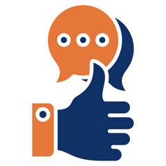 Feedback solid color icon