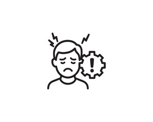 Difficulties icon vector design illustration