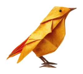 Origami bird crafting event creative project inspiration isolated on transparent background